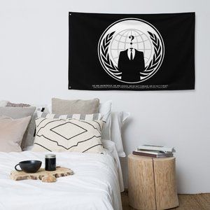 Anonymous Hacker Group Flag (Customizable)